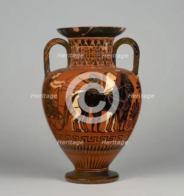Attic Black-Figure Neck-Amphora, 530-520 BC. Creators: Bareiss Painter, Medea Group.