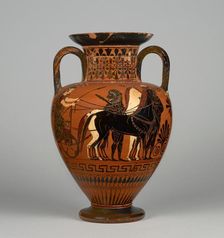 Attic Black-Figure Neck-Amphora, 530-520 BC. Creators: Bareiss Painter, Medea Group