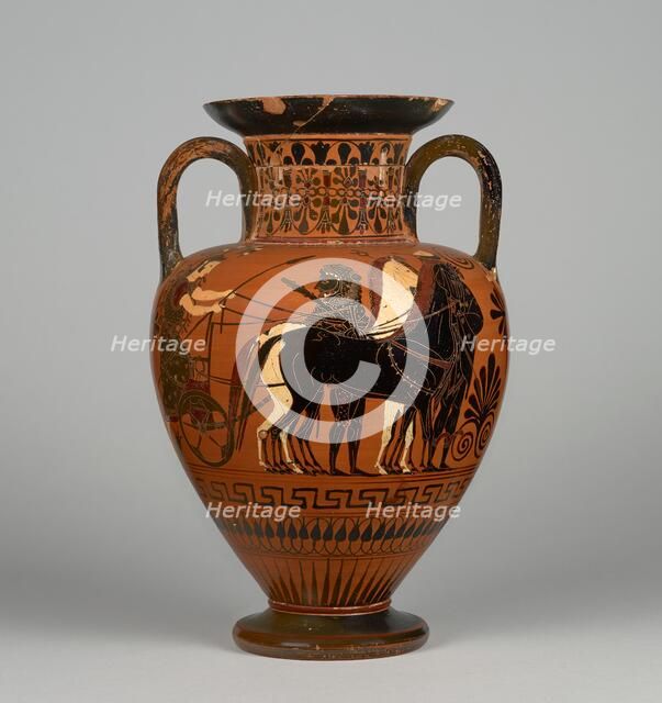 Attic Black-Figure Neck-Amphora, 530-520 BC. Creators: Bareiss Painter, Medea Group.