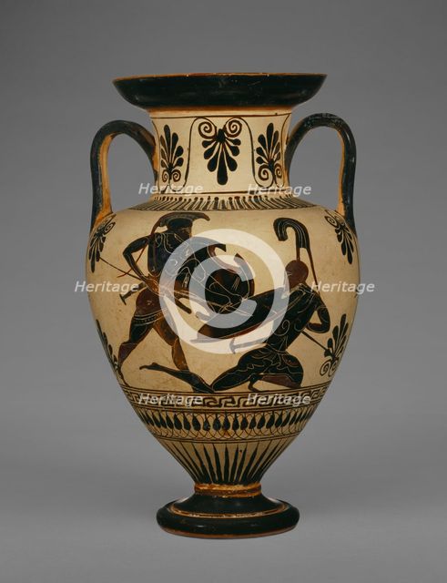 Attic Black-Figure Neck Amphora, about 500-480 BC. Creator: Unknown.