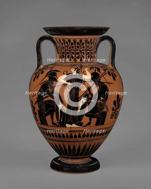 Attic Black-Figure Neck Amphora, about 510 BC. Creator: Leagros Group.