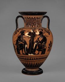 Attic Black-Figure Neck Amphora, about 510 BC. Creator: Leagros Group