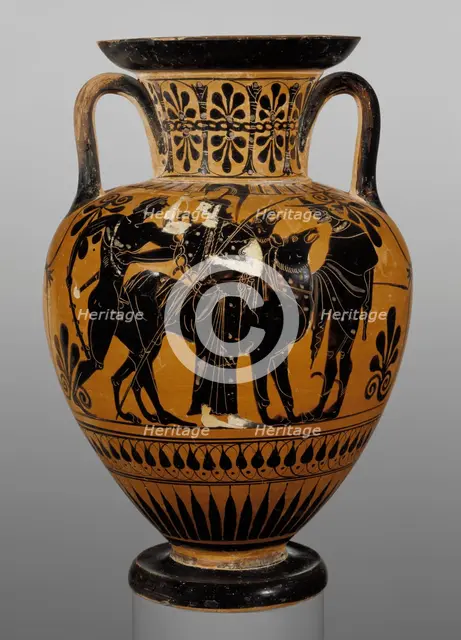 Attic Black-Figure Neck Amphora, about 510 BC. Creator: Leagros Group.