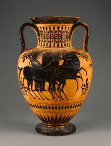 Attic Black-Figure Neck-Amphora, about 520 BC. Creator: Unknown