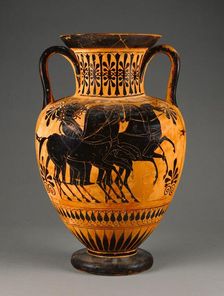 Attic Black-Figure Neck-Amphora, about 520 BC. Creator: Unknown