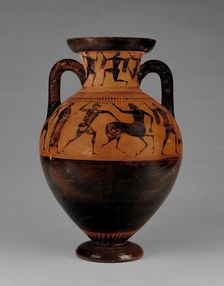 Attic Black-Figure Neck Amphora, about 530 BC. Creator: The Affecter