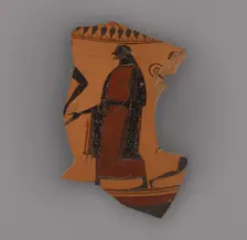 Attic Black-Figure Neck Amphora Fragment, about 530 BC. Creator: The Affecter
