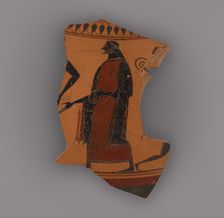 Attic Black-Figure Neck Amphora Fragment, about 530 BC. Creator: The Affecter