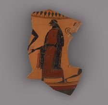 Attic Black-Figure Neck Amphora Fragment, about 530 BC. Creator: The Affecter