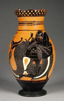 Attic Black-Figure Olpe, about 510 BC. Creator: Chiusi Painter