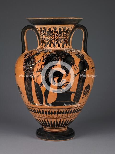 Attic Black-Figure Amphora, about 510 BC. Creator: Leagros Group.