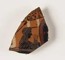 Attic Black-Figure Amphora Fragment, 550-500 BC. Creator: Unknown