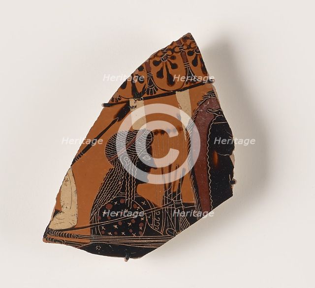 Attic Black-Figure Amphora Fragment, 550-500 BC. Creator: Unknown.