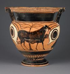 Attic Black-Figure Column Krater, 525-500 BC. Creator: Unknown