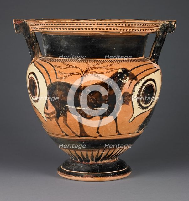 Attic Black-Figure Column Krater, 525-500 BC. Creator: Unknown.