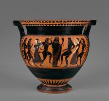 Attic Black-Figure Column Krater, about 520 BC. Creator: Painter of Munich 1736