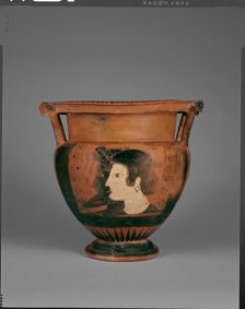 Attic Black-Figure Column Krater, about 530 BC. Creator: Painter of Louvre F311