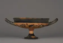 Attic Black-Figure Droop Cup, 520 BC. Creator: Wraith Painter
