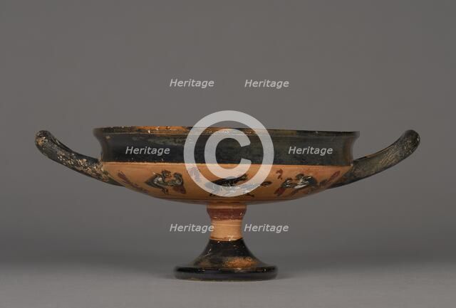 Attic Black-Figure Droop Cup, 520 BC. Creator: Wraith Painter.