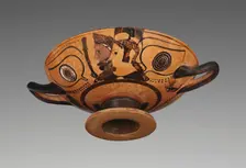 Attic Black-Figure Eye Cup, about 530 BC. Creators: Villa Giulia Painter, Nikosthenes