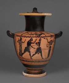 Attic Black-Figure Hydria, 520-510 BC. Creator: Lykomedes Painter