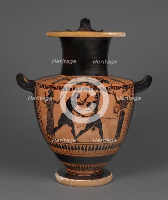 Attic Black-Figure Hydria, 520-510 BC. Creator: Lykomedes Painter.