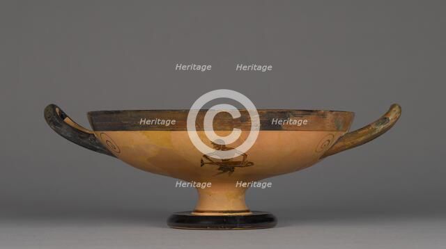 Attic Black-Figure Kylix, about 525-500 BC. Creator: Theseus Painter.