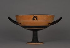 Attic Black-Figure Lip Cup, about 550 BC. Creator: Phrynos Painter