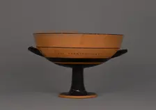 Attic Black-Figure Little Master Lip Cup, about 540 BC. Creator: Tleson Painter