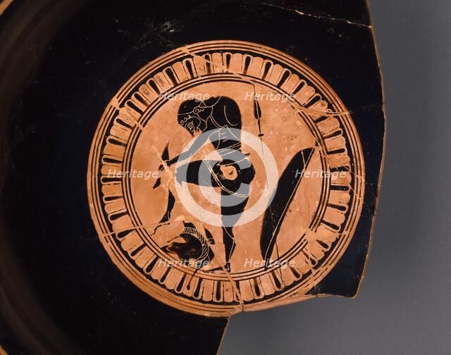 Attic Black-Figure Siana Cup Fragment, about 550 BC. Creator: Heidelberg Painter.