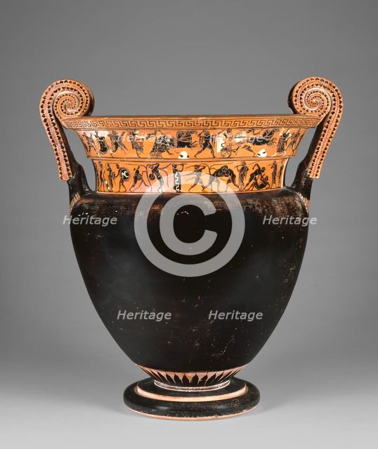Attic Black-Figure Volute Krater, 510-500 BC. Creator: Leagros Group.