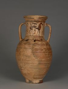 Attic Geometric Amphora, about 720 BC. Creator: Workshop of Painter of Athens 897