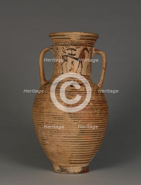 Attic Geometric Amphora, about 720 BC. Creator: Workshop of Painter of Athens 897.