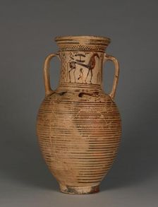 Attic Geometric Amphora, about 720 BC. Creator: Workshop of Painter of Athens 897