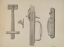 Attic Door Latch, c. 1936. Creator: James M. Lawson