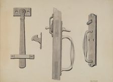 Attic Door Latch, c. 1936. Creator: James M. Lawson