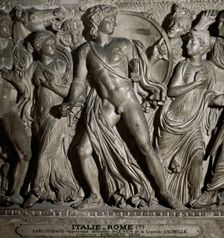 Attic sarcophagus depicting Achilles in the Court of King Lycomedes, Greek, c240 (2008). Creator: Unknown