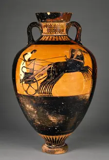 Attic Panathenaic Amphora, 500-480 BC. Creator: Kleophrades Painter