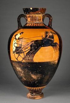 Attic Panathenaic Amphora, 500-480 BC. Creator: Kleophrades Painter