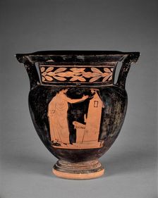 Attic Red-Figure Column Krater, about 470 BC. Creator: Harrow Painter