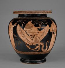 Attic Red-Figure Footed Dinos, about 470 BC. Creator: Syleus Painter