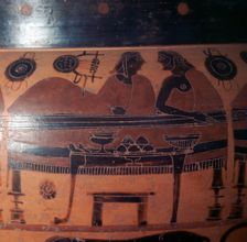 Attic red-figure Greek vase, c6th century BC