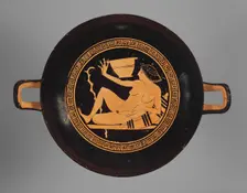 Attic Red-Figure Kylix, about 490 BC. Creator: Onesimos