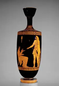 Attic red-figure lekythos with image of Heracles, Dianeira and Hyllos, 5th century BC. Artist: Villa Giulia Painter