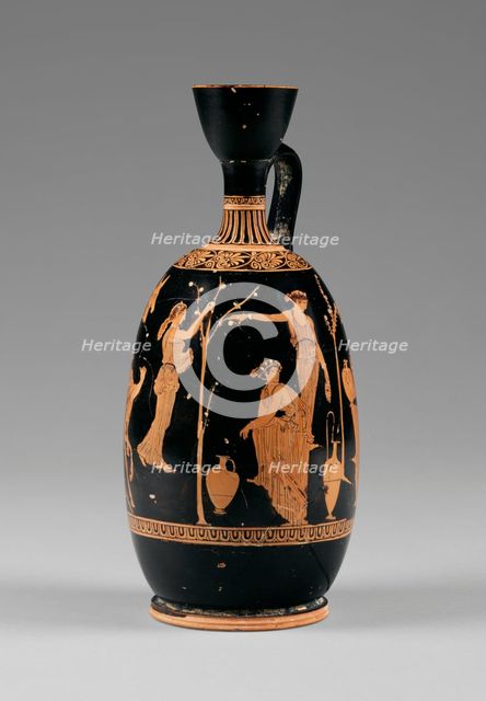 Attic Red-Figure Lekythos, about 420-400 BC. Creator: Meidias Painter.