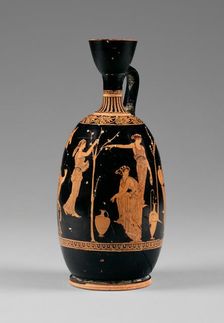 Attic Red-Figure Lekythos, about 420-400 BC. Creator: Meidias Painter