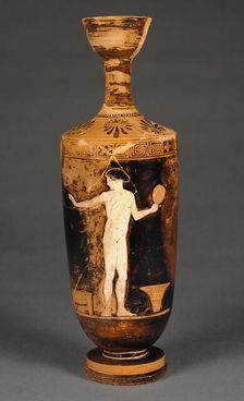 Attic Red-Figure Lekythos, about 450 BC. Creator: Phiale Painter