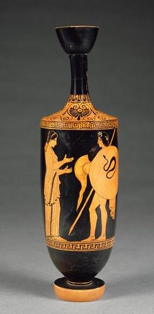 Attic Red-Figure Lekythos, about 450 BC. Creator: Phiale Painter