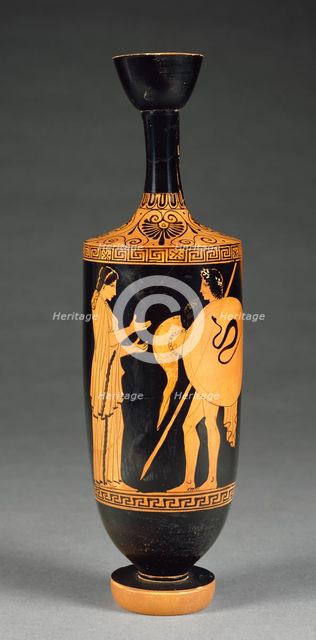Attic Red-Figure Lekythos, about 450 BC. Creator: Phiale Painter.