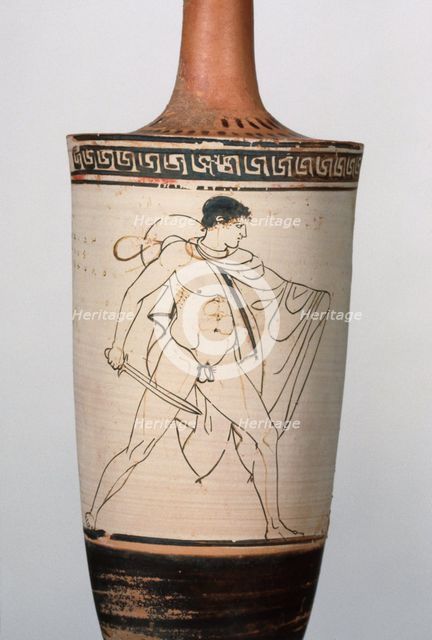 Attic White-Ground Lekythos, about 460 BC. Creator: Tymbos Painter.